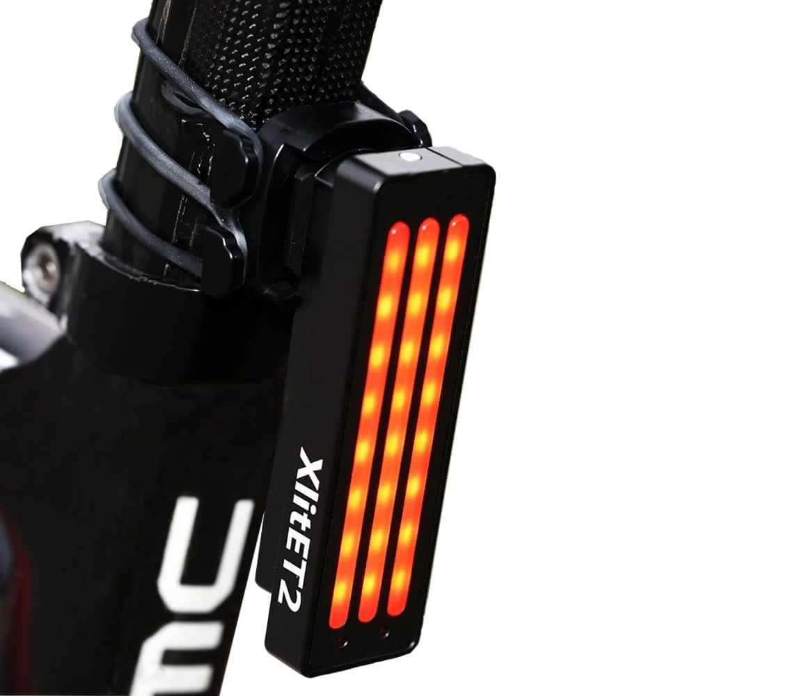 Enfitnix XlitET2 Bike Tail Lights,Auto On/Off,Brake Sensing High-Brightness LED 5 Modes Rear Bicycle Light,Type-C Rechargeable
