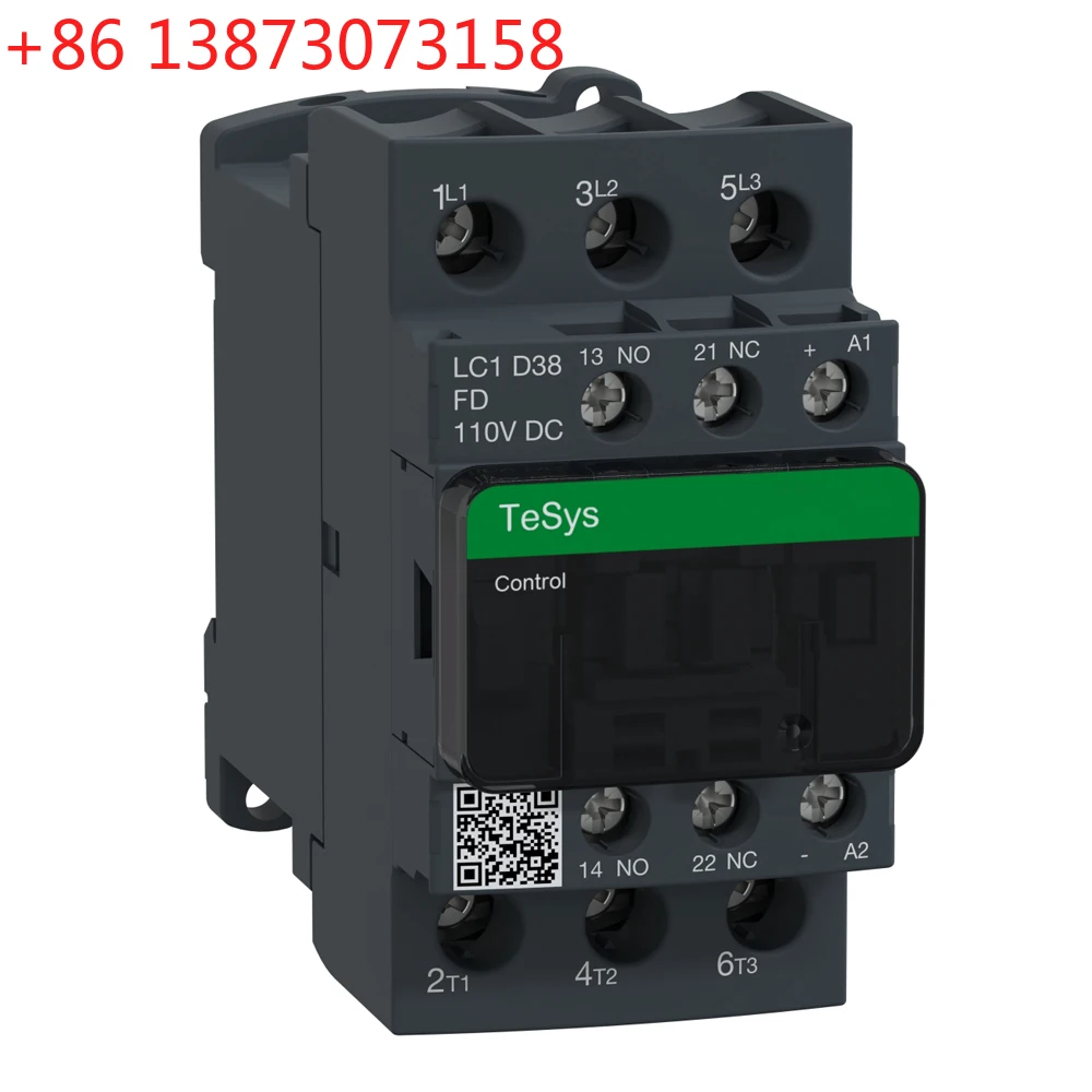 

Черный электромагнитный контактор LC1D38FD DC 3P 3NO LC1-D38FD 38A с катушкой 110В DC