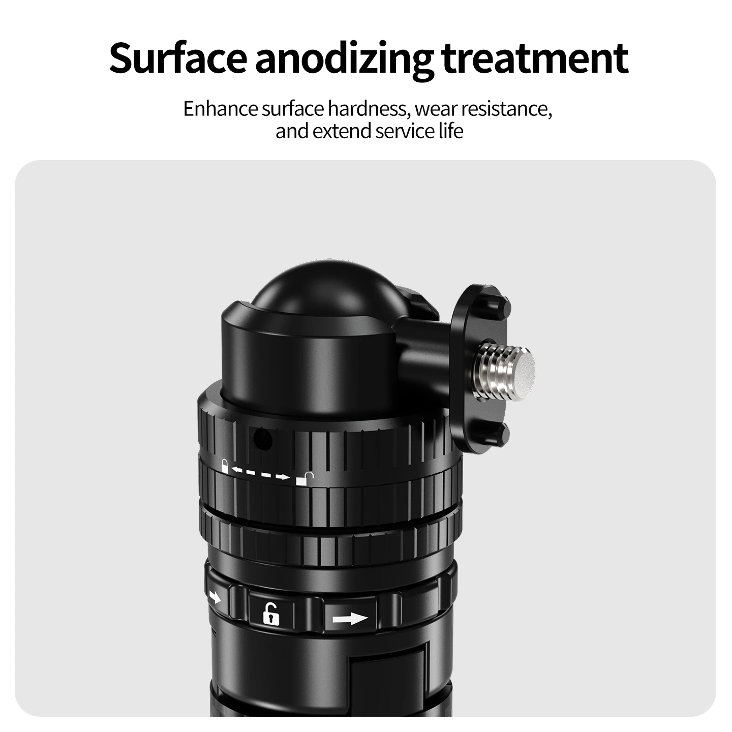 Ein-Klick-Öffnung Mini-Stativ 22mm Kugelkopf ARRI Positionierungsadapter 1/4 Schraube für GoPro Insta360 DJI Action Desktop Vlog Halterung – Detail 17