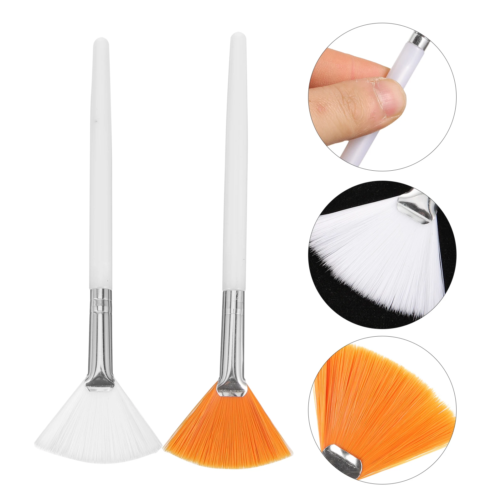 

4Pcs Face Mask Brushes Salon Facial Tools Applicator Reusable Clay Mask Brush Soft Nylon Material Comfortable Skin Care
