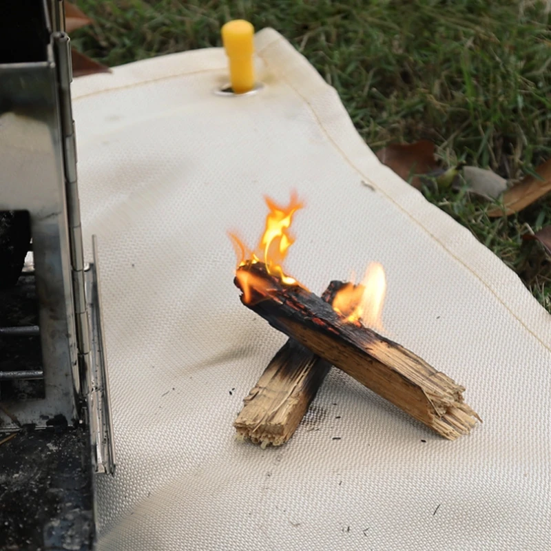 Outdoor Camping Fireproof Mat Fiberglass Heat Resistant Blanket BBQ Grill Ground Protector Cloth Retardant High Temperature Pad