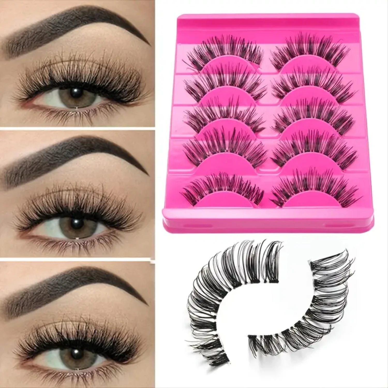 

5 Pairs Natural Long EyeLash Makeup Handmade Thick Fake False Eyelashes A539