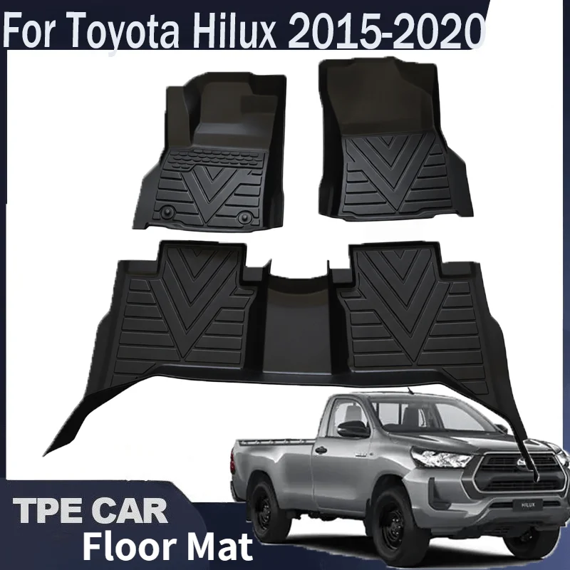 

TPE Car Floor Mats, Trunk Mat For Toyota Hilux 2015-2020, Floor Mats Cargo Liner TPE Floor Liners Trunk Mat Car Interior