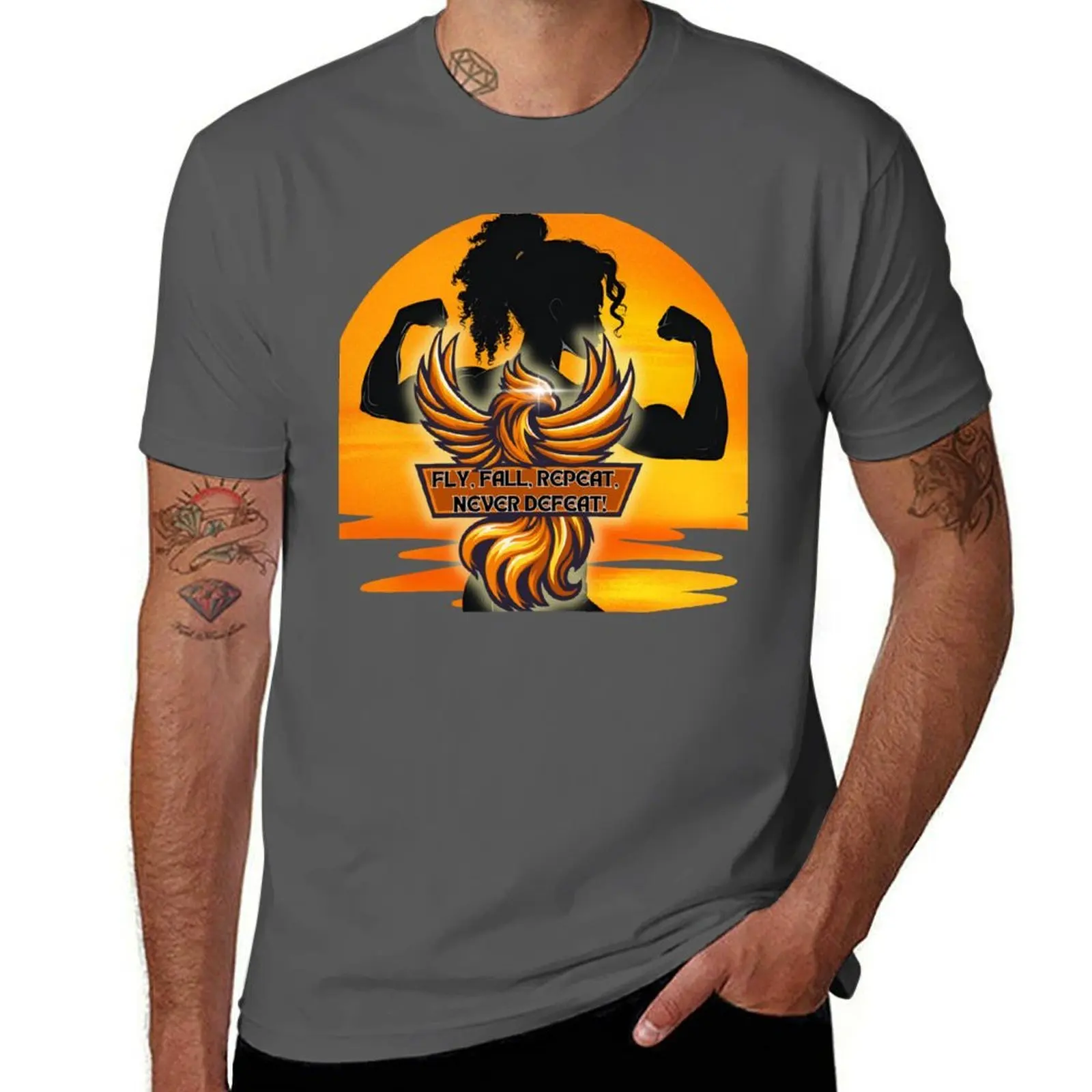 Fly, Fall, Repeat, But Never Defeat! T-Shirt Uv Sun Protection Tee Shirt-image