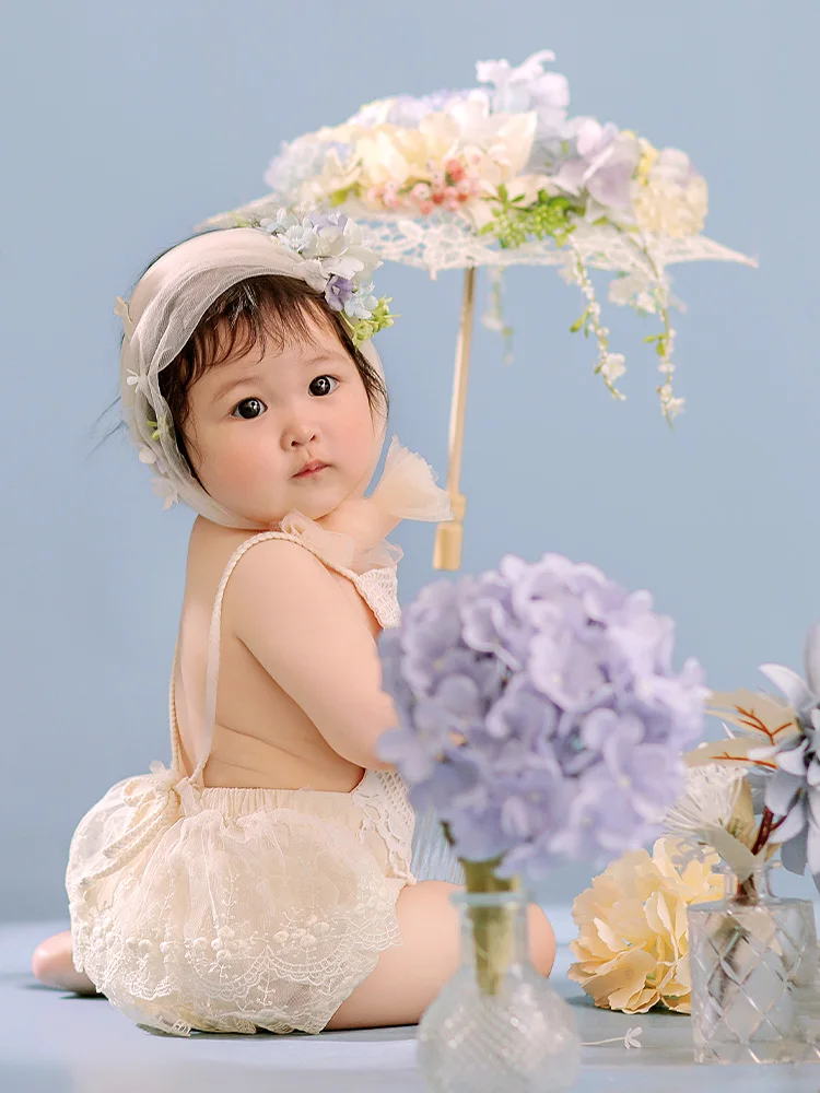 Robes en dentelle à franges pour bébés filles, robes dos nu, écharpe de sauna à fleurs en maille, vêtements de photographie de style bohème, doux