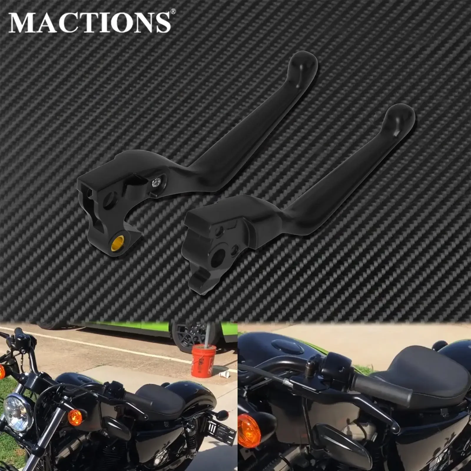 

Motorcycle Brake Clutch Lever Shifter Levers Black For Harley Sportster XL Iron 883 Low 1200 Nightster Roadster 72 2014-2020