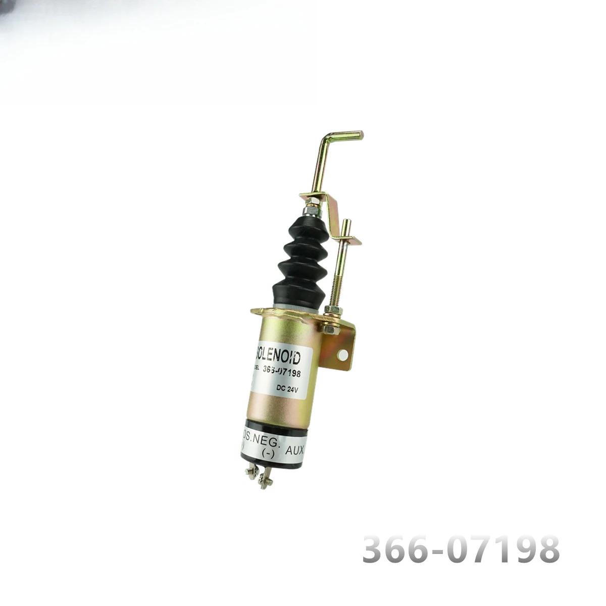 

366-07198 24V diesel generator assembly, shutdown solenoid valve, power-off valve with bracket