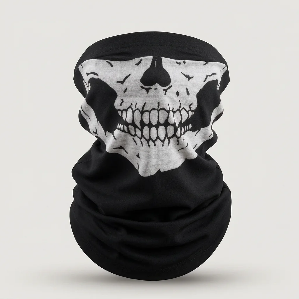 Halloween Cosplay Balaclava Face Mask Skull Print Neck Gaiter Windproof Breathable UV Protection Cosplay Cycling Ski Motorcycle