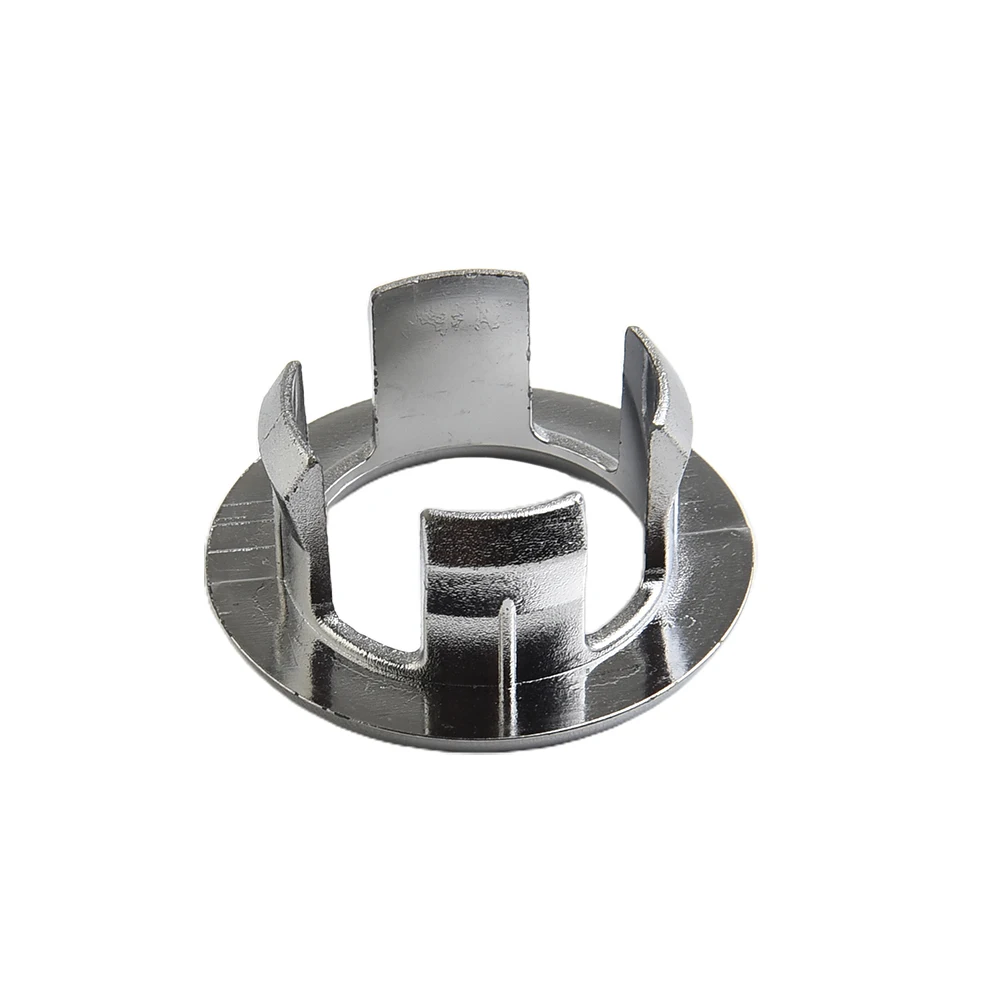 4PCS Bathroom Basin Faucet Sink Overflow Cover Brass Six-foot Ring Insert Hole Cover Cap Silver Trim Bathroom Accessories