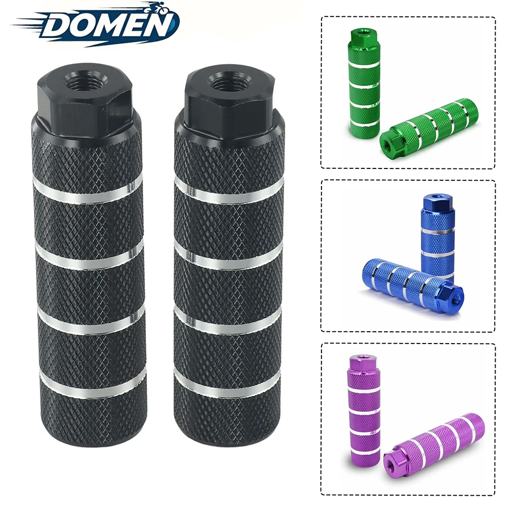 

DOMEN Bike Pegs Aluminum Alloy BMX Bike Anti Skid Lead Foot Fit 3/8'' Axle Footrest-Lever Cycling Stunt Pegs Bicycle Accessories