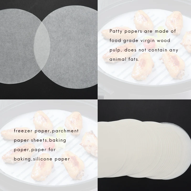 Baking Paper For 4/4.5 Inch Burger Press-500 Pieces Of Round Baking Paper, Barbecue Paper About 11Cm