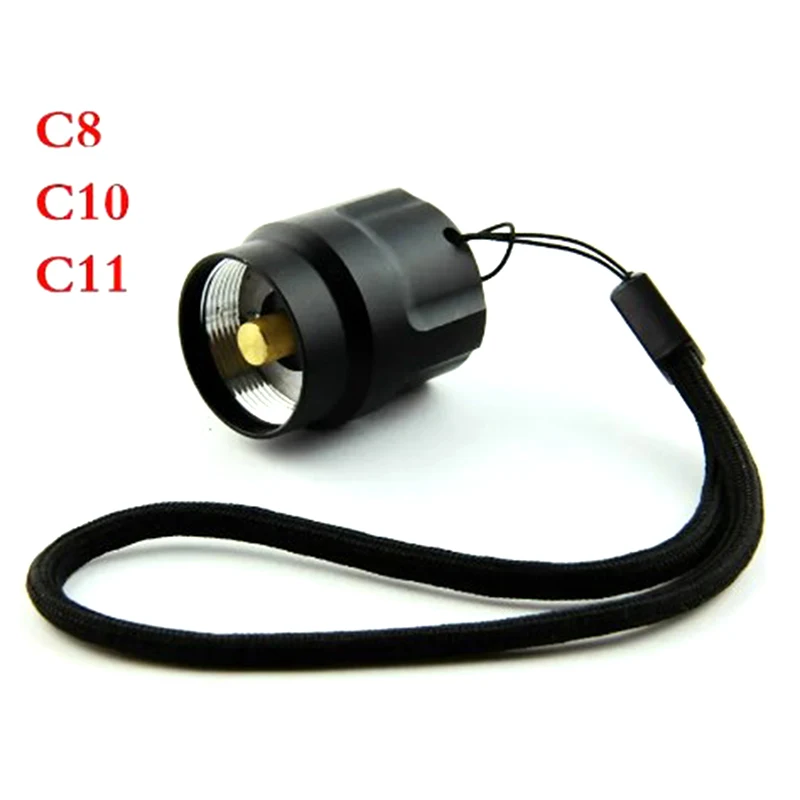 Hochwertige c8 q5 schwarz taschenlampe schalter baugruppe schwanz zubehör brenner hecksc halter set diy zubehör