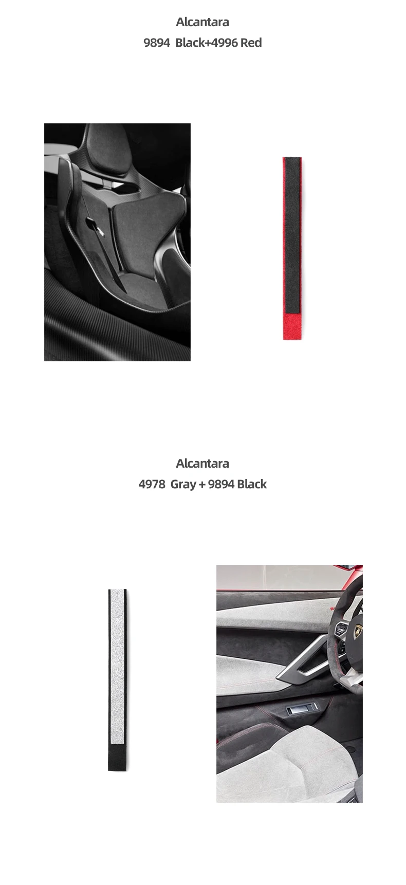 Für Tesla BMW Mercedes Audi Porsche Volkswagen Toyota Honda Made aus Alcantara Auto Lenkrad Top Center Marker Zubehör – Detail 9