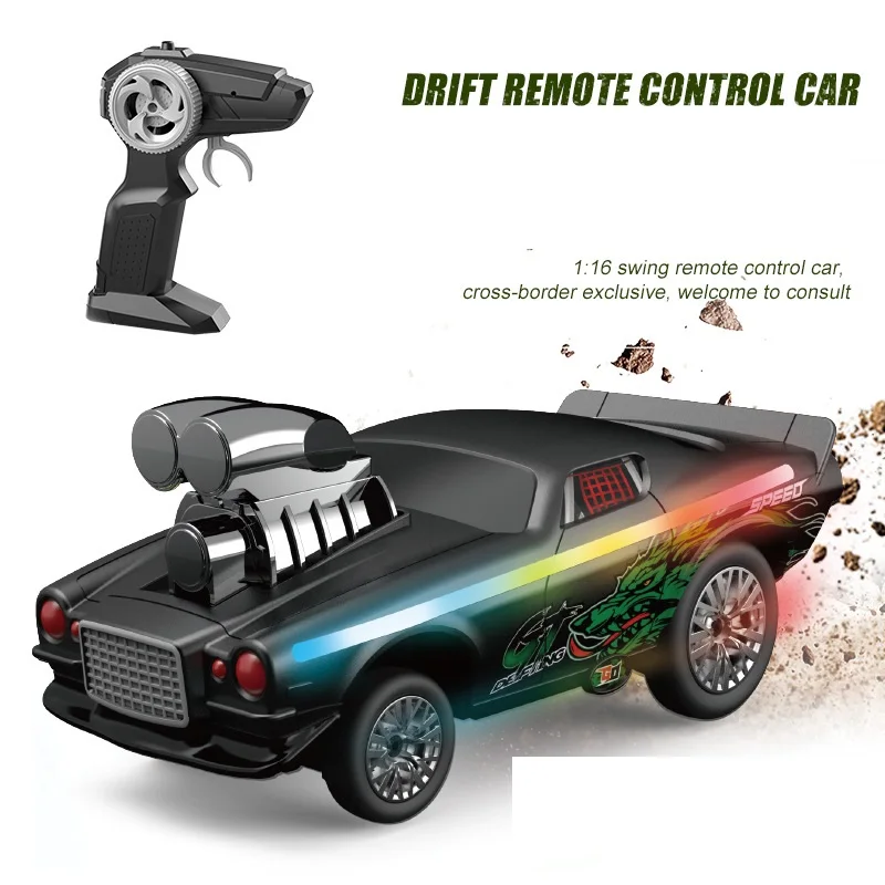 2024 Remote Control Car For Kids,1:18 Electric Vehicle Toy Car Hobby Racing Car Toys With Lights,Rechargeable Battery