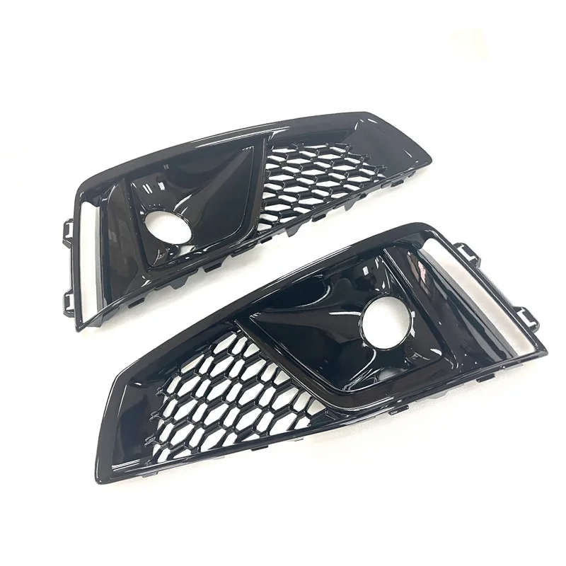For 2019 Audi A4 Modification fog lamp frame Customization of S4 black matte fog lamp cover with penetrating holes.