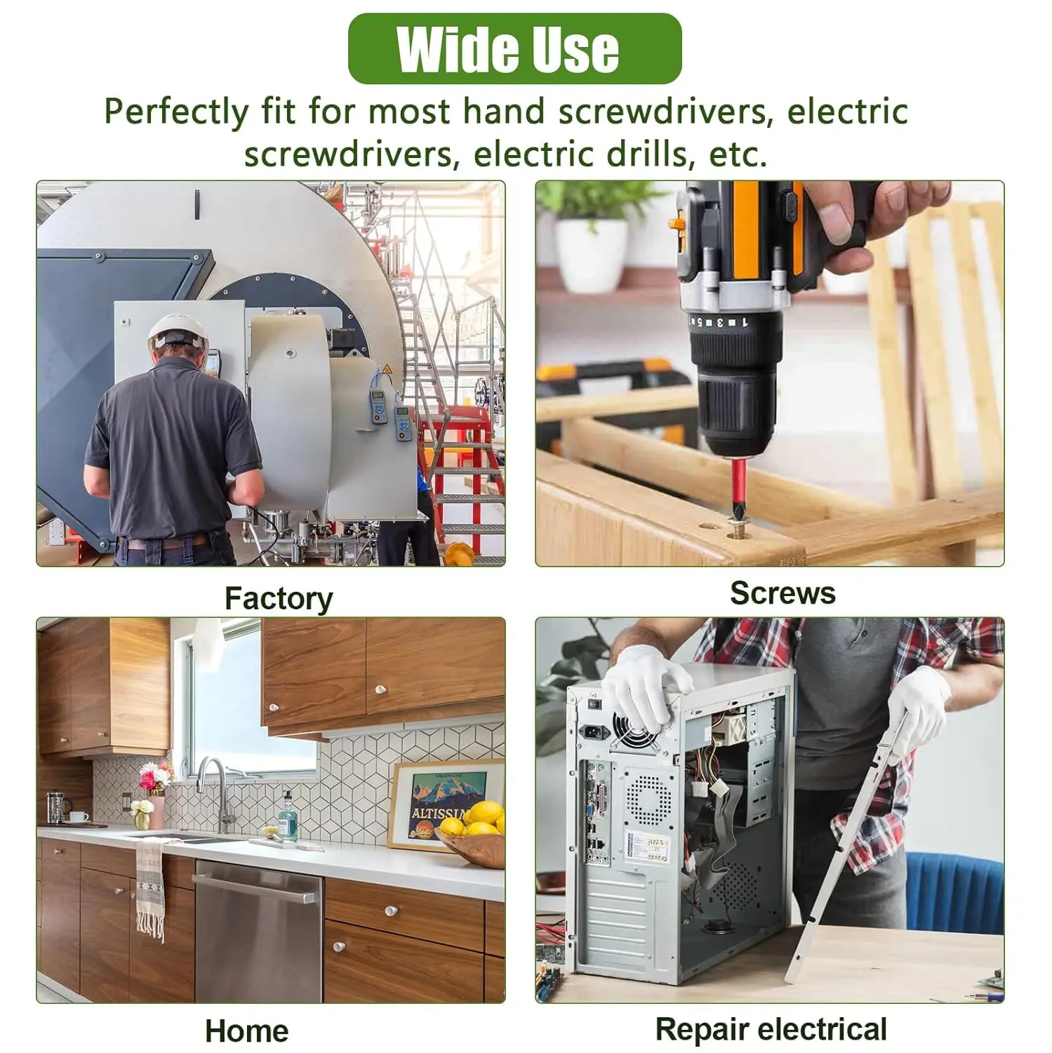 Alloy Steel PH2 Magnetic Screwdriver Bit Set Anti Slip Phillips Cross Drill Bits Impact Driver Bits Electric Screwdrivers Tools