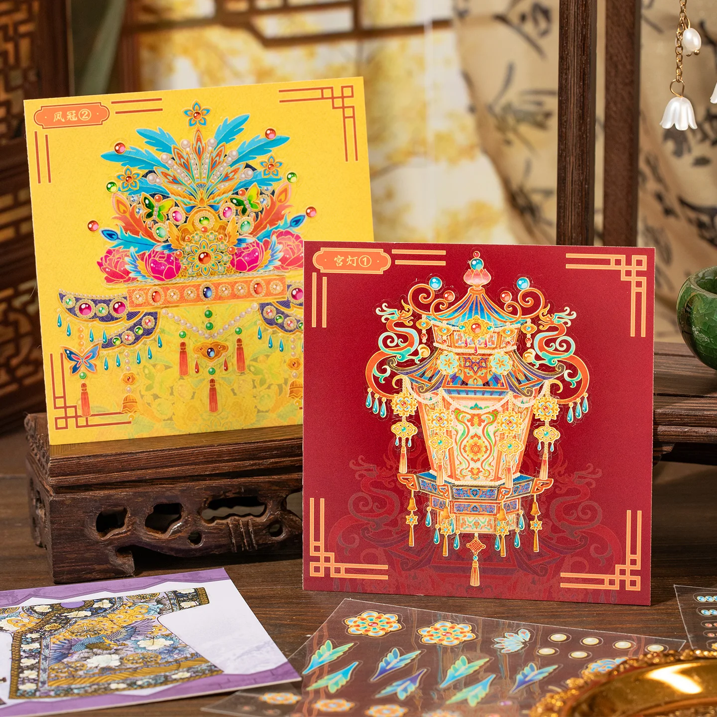 

8в1 Kawaii красочные культурные реликвии 3D миниатюрные наклейки сцены DIY скрапбук ручная укладка игры канцелярские наклейки