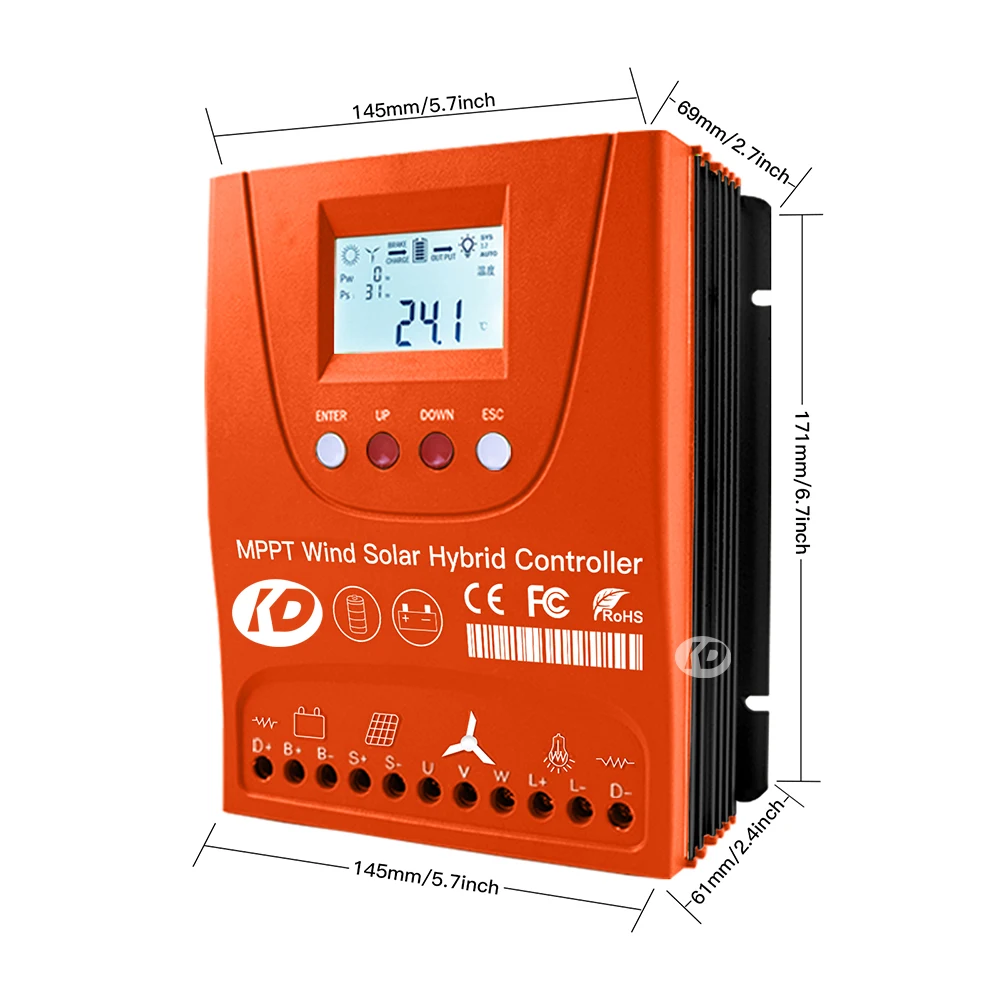 Imagem -04 - Mars Rock-mppt Vento Solar Controlador Híbrido Lítio e Chumbo Ácido Gel Bateria Pioneer Versão Charge 2kw 2.4kw 12v 48v