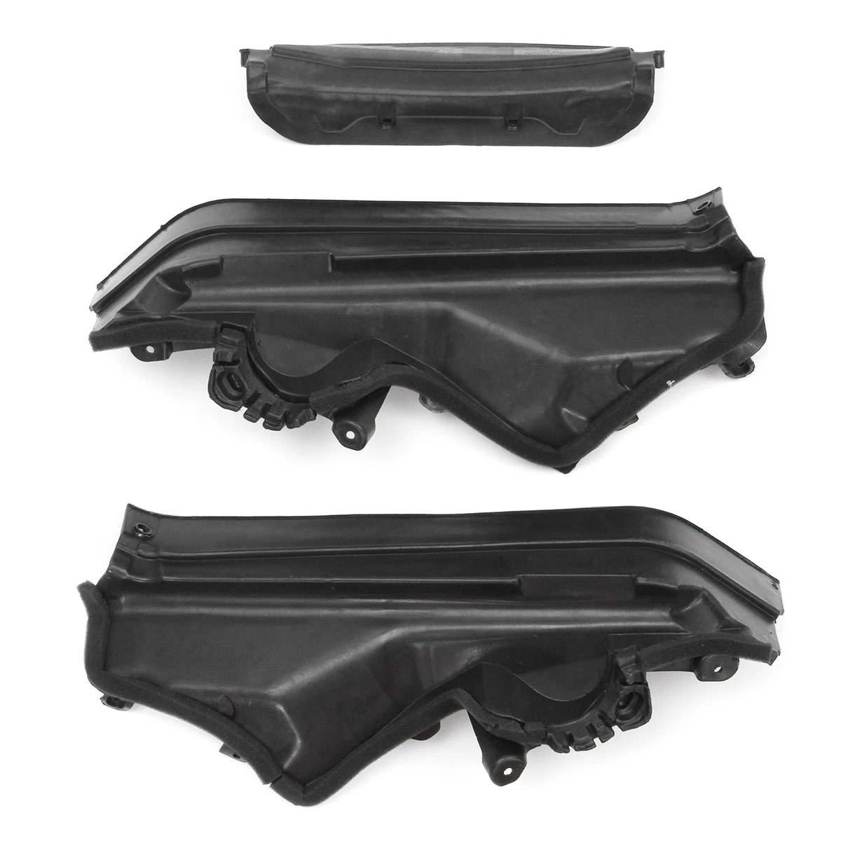 3pcs/set Car Engine Upper Compartment Partition Panel Set Black Plastic For BMW X5 X6 E70 51717169419 51717169420 51717169421