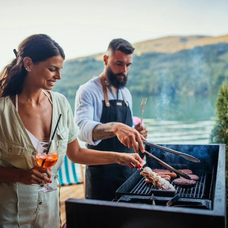 

2pcs Telescopic Stainless Steel Cutlery Set Expandable Forks Spoons Accessories for For Grilling Roasting And Serving