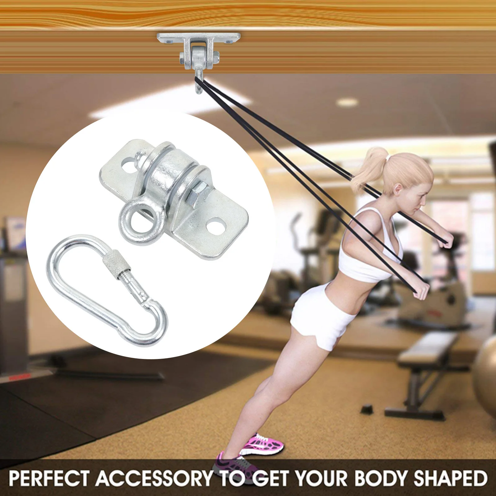 

1 set Heavy Duty Swing Hanging Kit For Outdoor Playground Durable Cast Steel Hanger With Safety Buckles, Sturdy Hook For Hammock