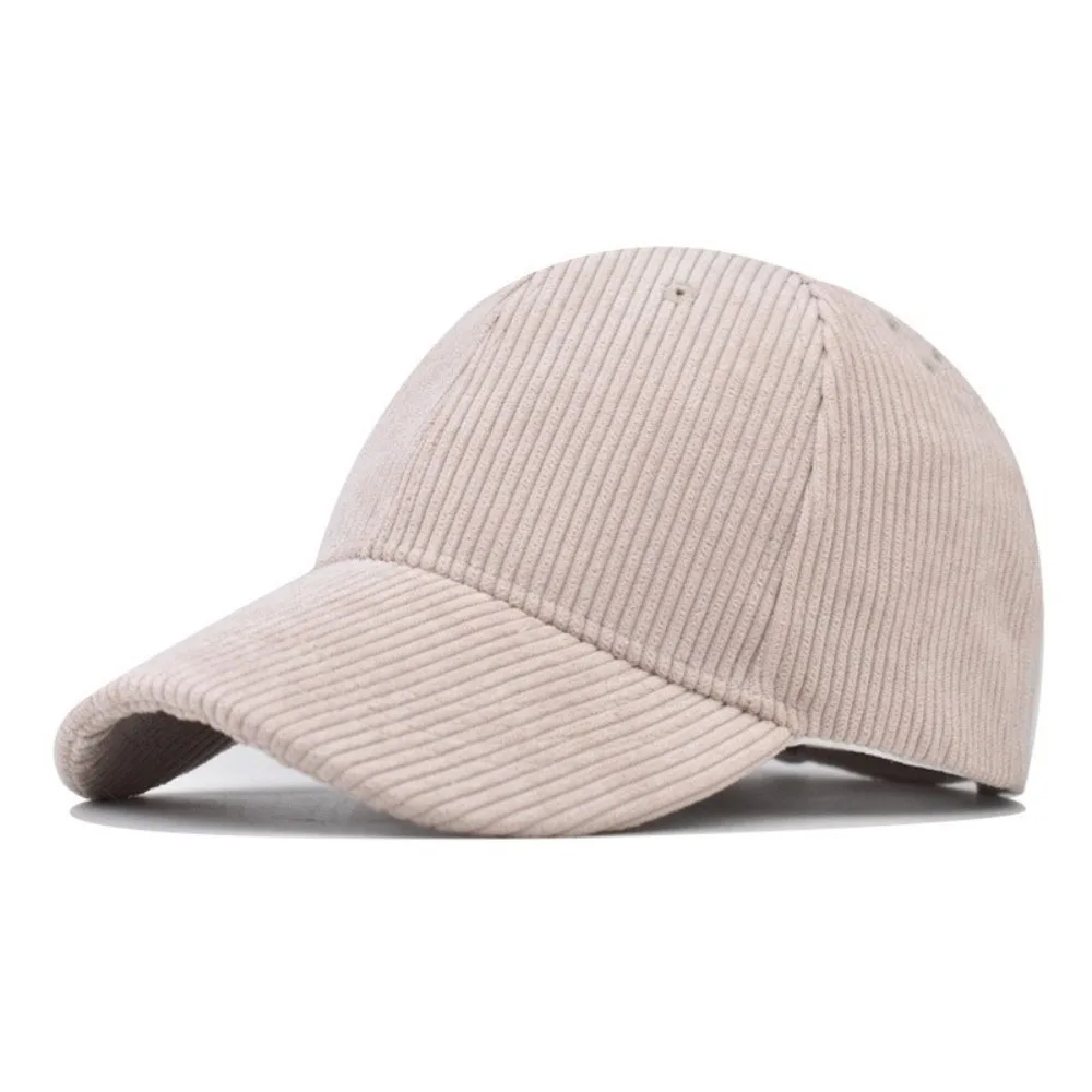 Simple Soft Corduroy Baseball Cap Solid Color Keep Warm Snapback Cap Hip Hop Korean Style Peaked Hat Photography Prop