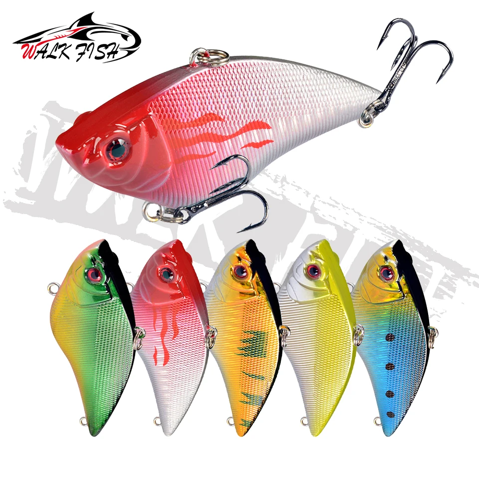 WALK FISH 1Pcs 7cm 16g VIB Fishing Lure Rattling Crankabit Wobbler Long Shot Isca Artificial Hard Bait Pesca Sea Bass Pike Trout