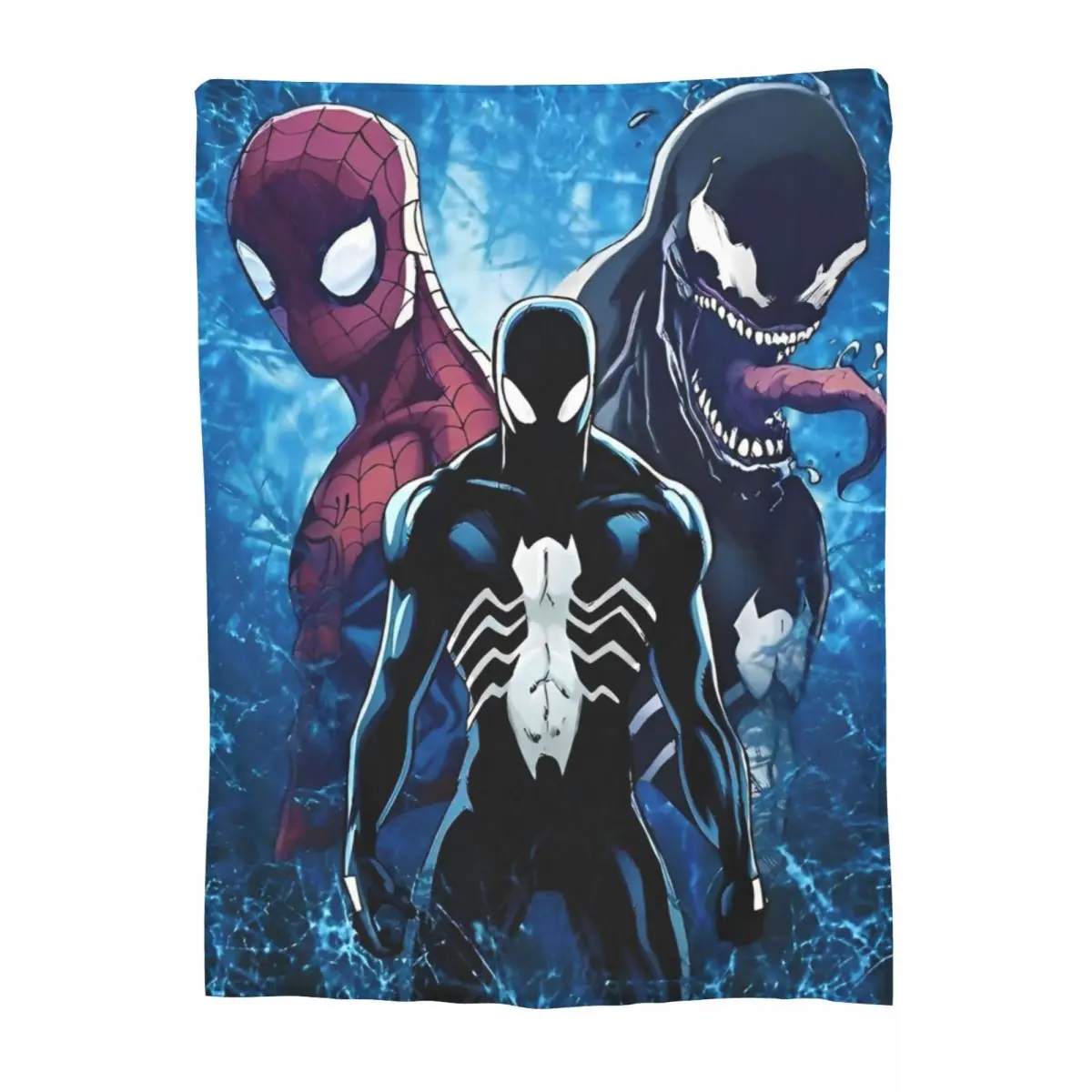 Rising Spider Venom Symbiote Antihero Spiderman Blanket Velvet Decoration Soft Throw Blanket for Sofa Outdoor Plush Thin Quilt