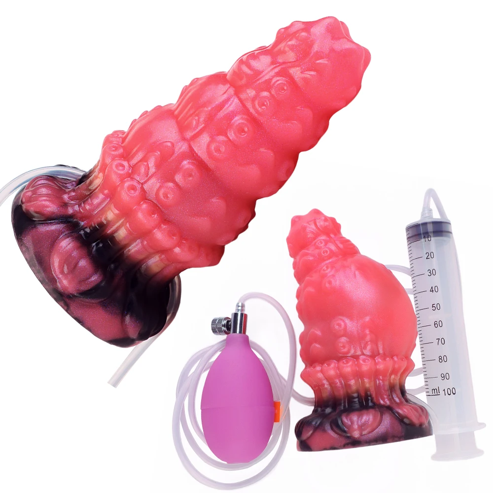 NSFU Inflatable Octopus Dildo Silicone Ejaculating Monster Penis With Sucker Fantasy Masturbator Sex Toys For Women Men Sexshop