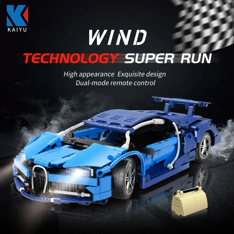 KeeYee World K96124 KAIYU Technical Moter Power APP Remote Control Super Racing Car Bricks Building Blocks Toys Kids Gift Sets