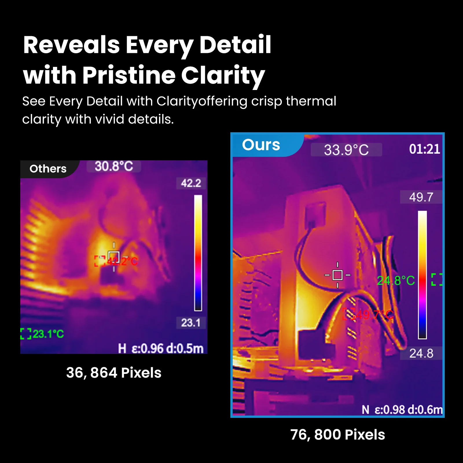 MILESEEY Thermal Imaging Camera 320x240 Resolution TR20 PRO Thermal Camera 50Hz High Refresh Rate with Video Recording