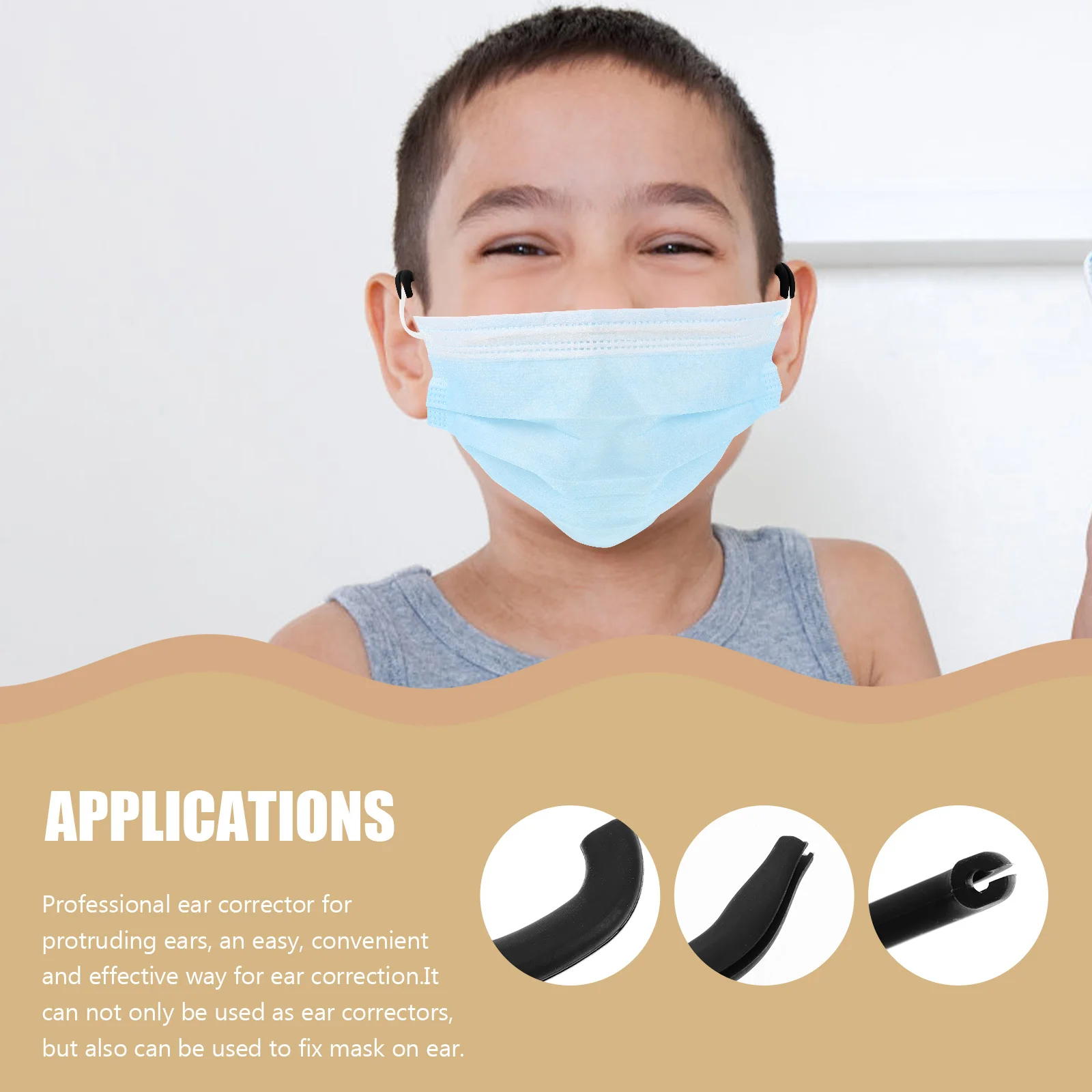 

6 Pairs Auricle Corrector Silicone Protruding Ear Support Flexible External Baby Products Ear Correction Holder Health Care Tool
