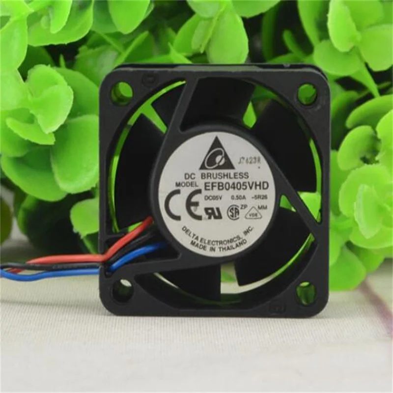 

2pcs delta EFB0405VHD 4020 4cm 5V 0.50A three-wire double ball inverter chassis cooling fan