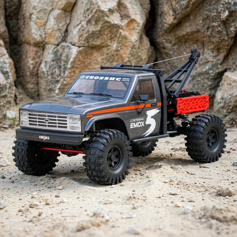 Hot 1/8 CROSSRC EMO X5 Big Rock Sheep Remote Rescue Climbing Off-Road Vehicle With Lights RC Electric Brushless Simulation Model