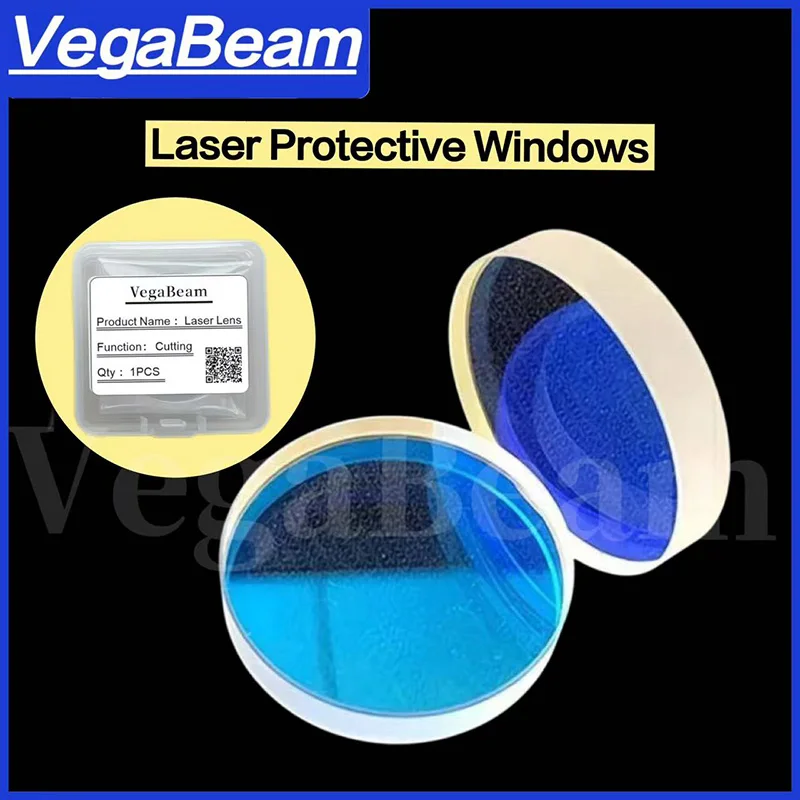50 PCS VegaBeam Laser Protective Windows Lens 18x2 22.35x4 27.9x4.1 30x5 34x5 37x7 1064nm Quartz Fused Silica For Laser Cutting