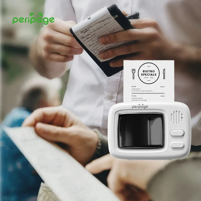 Peripage A2 Mini Thermal Printer Pocket Label Maker 58mm Bluetooth 203dpi Printer Adhesive Tag DIY Date icture Photo Label Memo