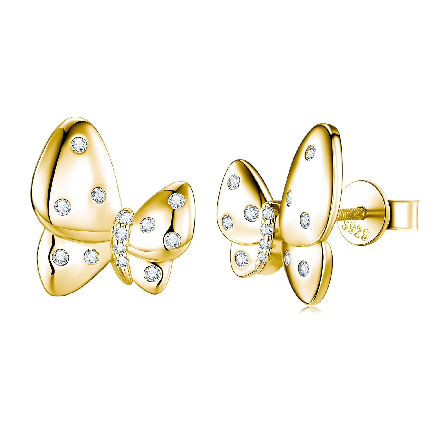 

S925 Sterling Silver Certified Moissanite Butterfly Earrings - Animal-Shaped Earrings for Women, Fashionable Jewelry Gift