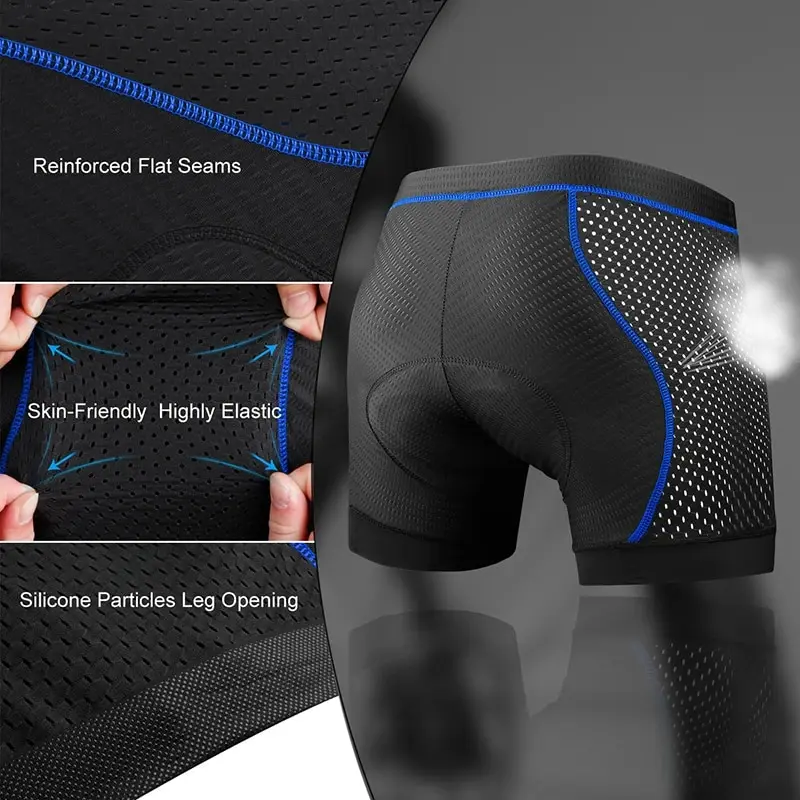 X-TIGER Cycling Underwear 5D Breathable Padded Gel Bike Shorts Men MTB Anti Slip Leg Grips Riding Cycling Shots Ciclismo