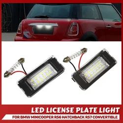 For Mini Cooper R56 R57 R58 R59 R50 R52 R53 LED License Plate Light 1PCS White Car Number Lamp Error Free