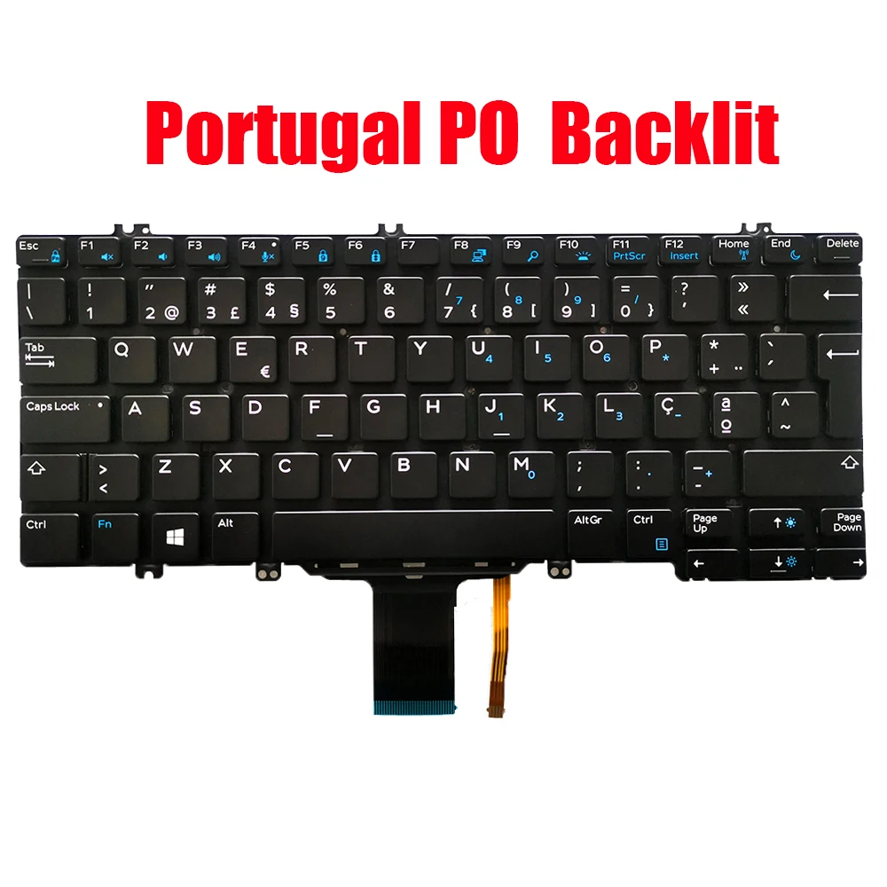 Portugal PO Keyboard For DELL For Latitude 5289 7389 7390 2-in-1 5280 5288 5290 7280 7290 7380 7390 03RM45 3RM45 0YXV4T YXV4T