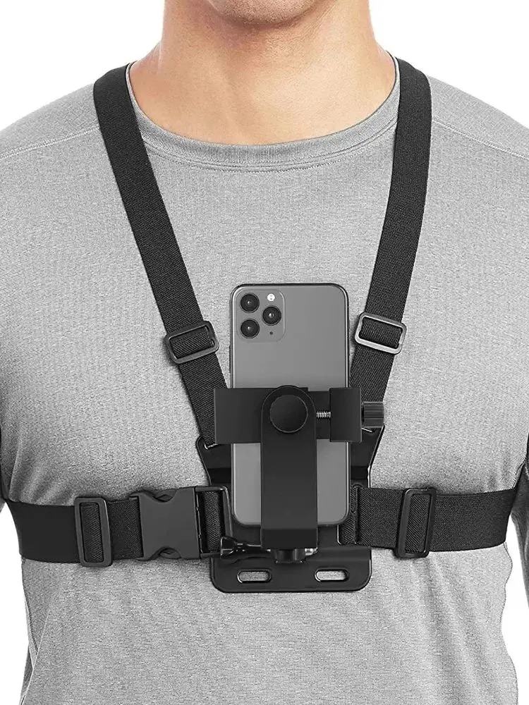AliExpress NONE First Person Adjustable Chest Strap Holder for Action Camera / Mobile Phone for Streaming Cycling Skiing, for GoPro 1/4" Screw
