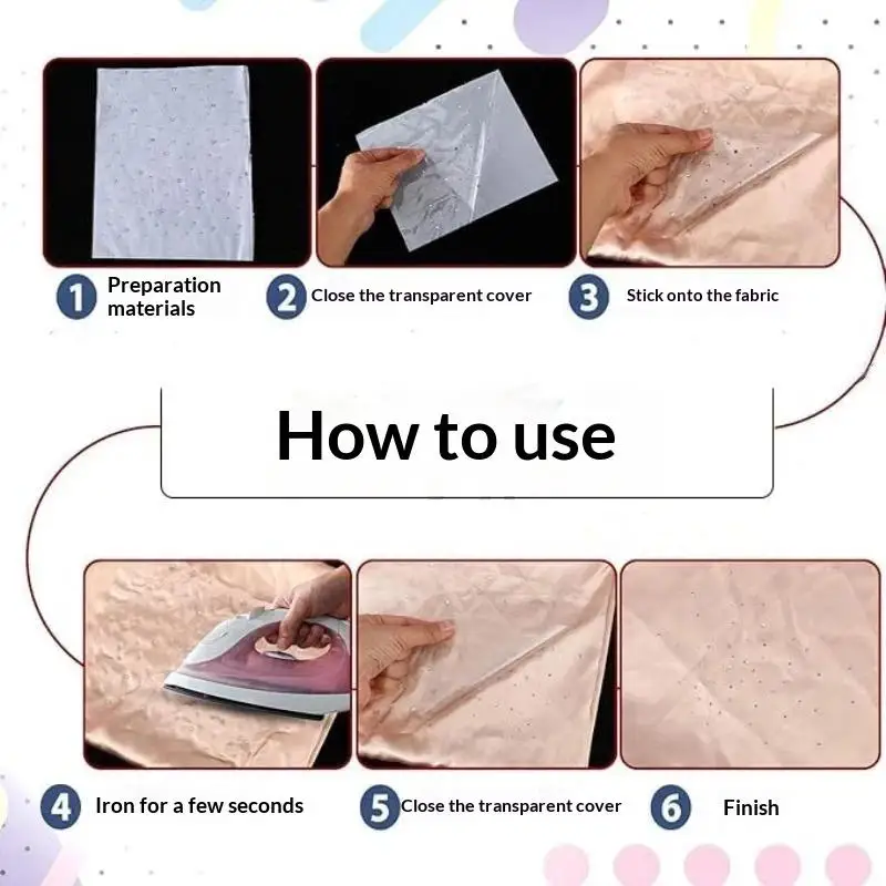 Aufbügelbarer Strass-Aufnäher, glänzender DIY-Stoffaufkleber, wasserdichter Kleidungsdekor-Aufkleber für Jeans, Rucksäcke, handgemachte Geschenke. – Detail 7