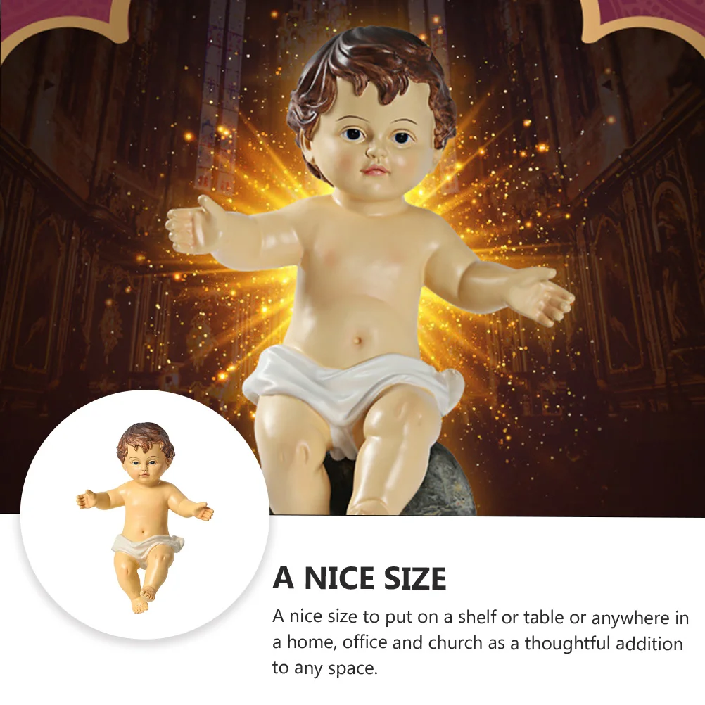 Religious Holy Child Ornament Saint Baby Figurine Resin Jesus Statue Infant Gifts