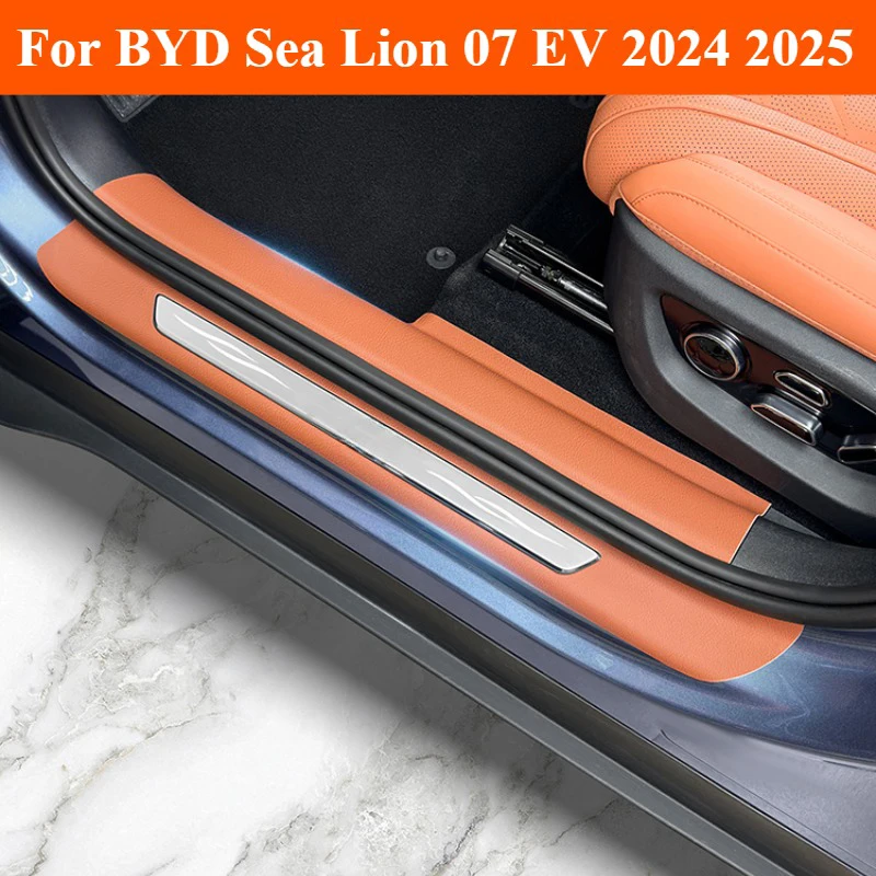 

For BYD Sea Lion 07 EV 2024 2025 Car Threshold Cover Protection Strip Anti-scratch Waterproof Door Decor Strip Sticker Film
