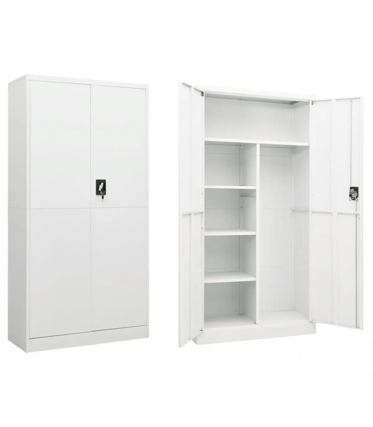 Filing cabinets white steel box office cabinet 90x40x180 cm