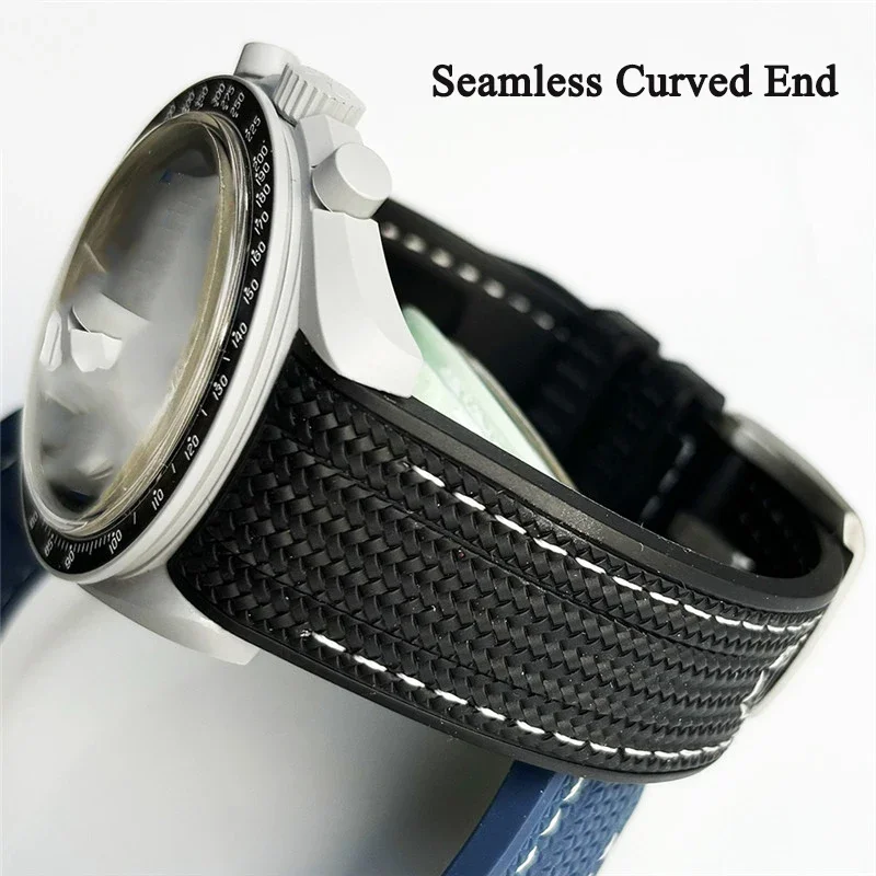 20mm Quick Release Strap for Swatch X Omega joint MoonSwatch Men Women Curved End Weave Silicone Rubber Watch Band Bracelet Tool