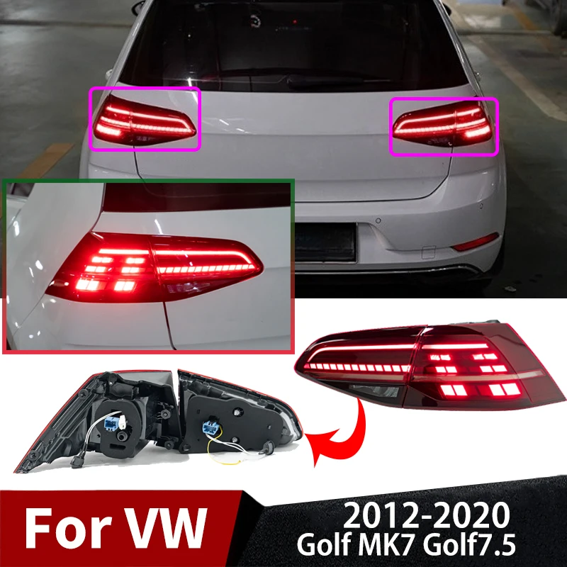 

For VW Golf MK7 Golf7.5 2012-2020 Car Tail Taillight Lamps LED DRL Body Kit Accessories Modification Exterior Tuning