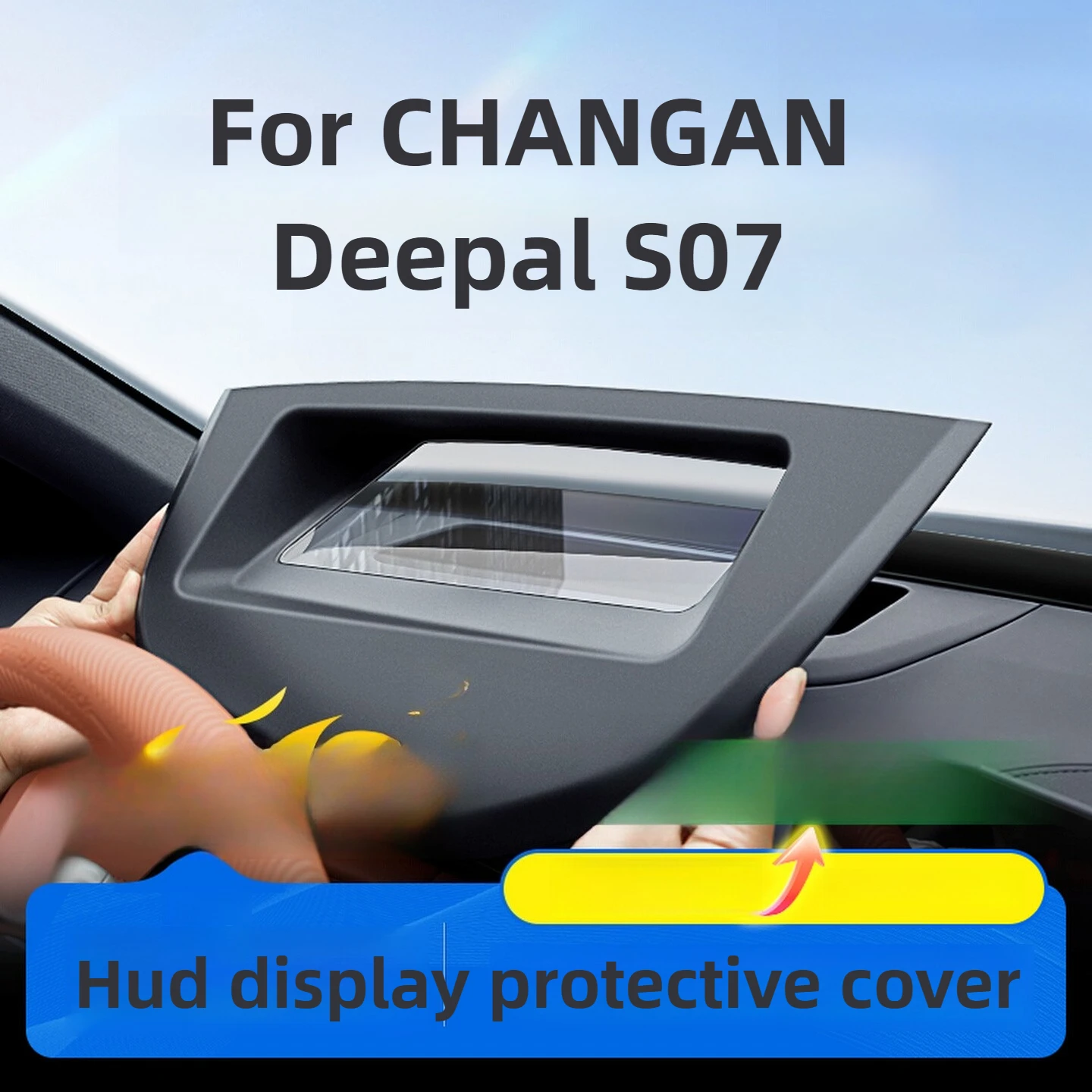 

For CHANGAN Deepal S07 Accessories 2026/2025 HUD Display Protector ABS + Tempered Glass Inlaid Shield Scratch-Proof 2023-2024