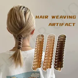 Creative Magic Hair Weaving Artifact Telephone Line Hair Band For Women Girls Elastic Rubber Band Tied Fashion Hair Accessories