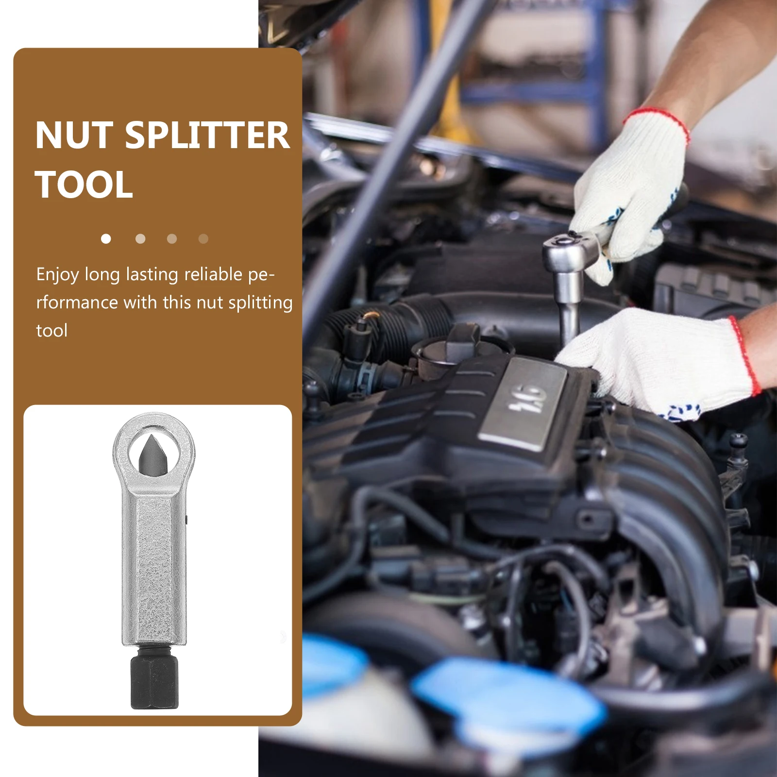 

Nut Splitter Heavy Duty Damaged Nut Remover Tool Sturdy Material Long Lasting Reliable Performance Effortless Splitting Home
